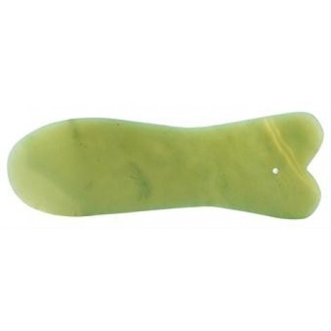 Peça Gua Sha - Jade Peixe